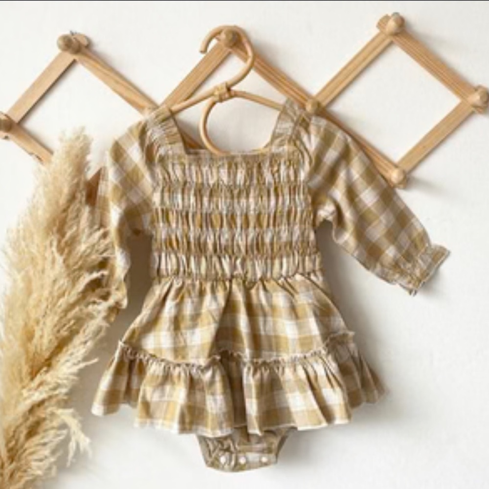 Brand New Plaid Romper Dress Size 2t BNWT